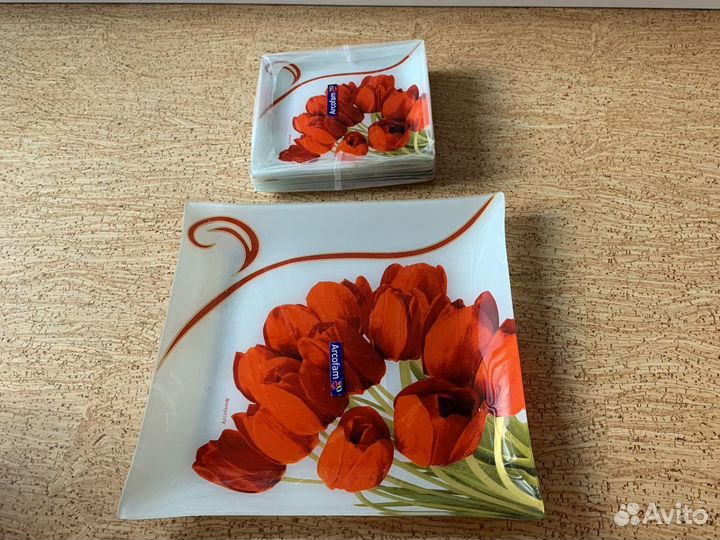 Набор тарелок arcofam «Букет тюльпанов»