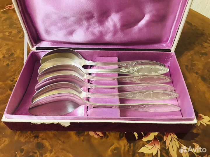 Набор новых столовых ложек мельхиор СССР