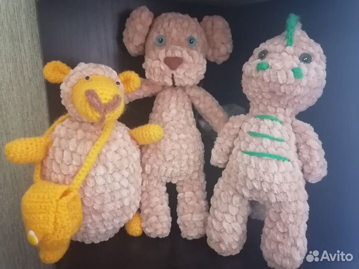 Вязанные и сшитые игрушки ручной работы, подарки