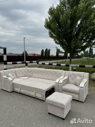 Угловой диван с креслом Барселона раскладной