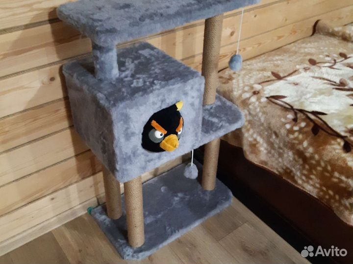 Когтеточка домик для кошки новый