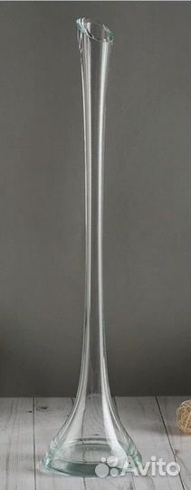 Ваза для цветов стекло, узкая Икея, бу