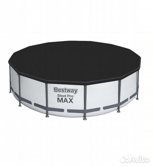 Каркасный бассейн 427х107см, фильтр+лестница+тент