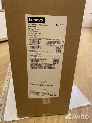 Lenovo legion slim 7 объявление продам