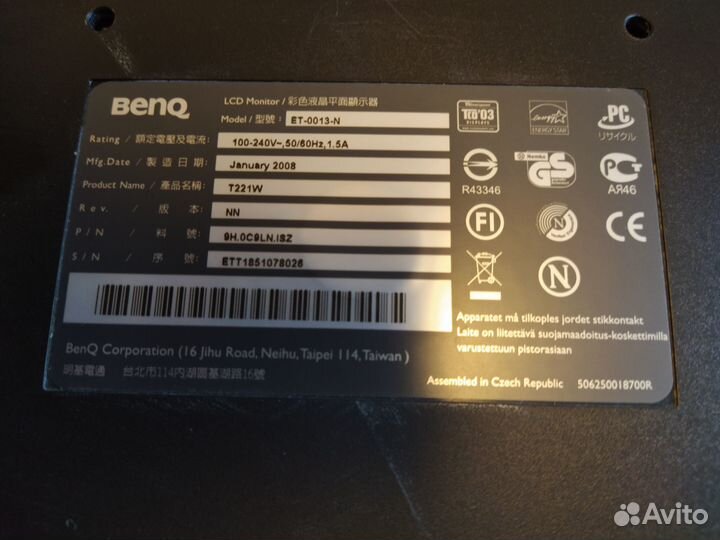 Монитор benq ET-0013-N