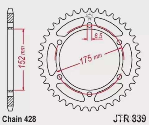 Звезда ведомая JTR839 53
