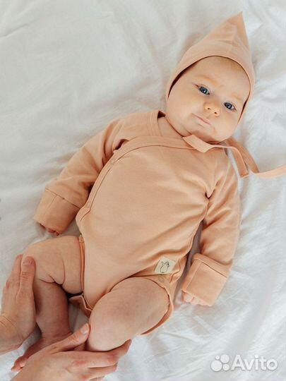 Шапочка-гномик шоколад 0-1 мес Awww.moscow