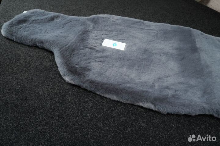 Накидка на сиденье меховая (серая) премиум