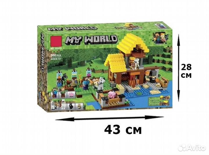 Конструктор Майнкрафт Фермерский домик 560 дет