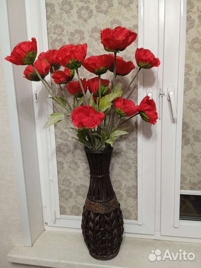 Ваза напольная с цветами