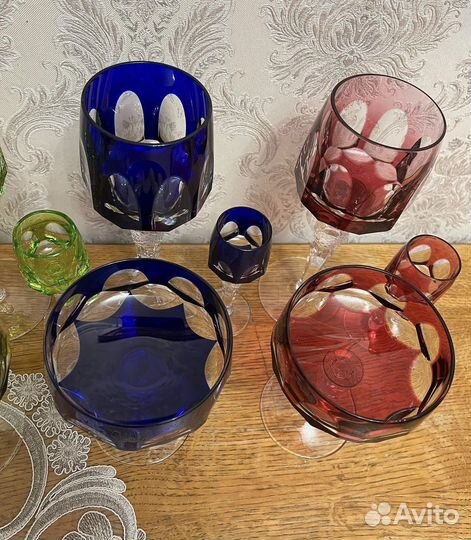 Креманки цветной хрусталь гдр Нахтманн