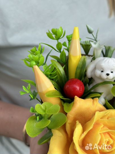 Букет на 1 сентября из мыла для учителя