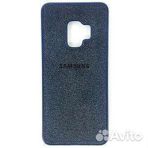 Чехол накладка для Samsung с тканевой вставкой