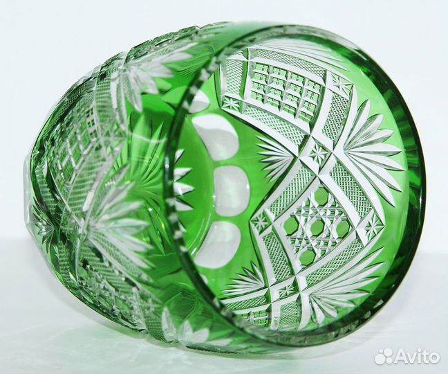 Бонбоньерка Ваза Конфетница Хрусталь цветной