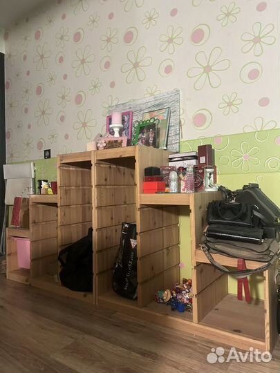 Стеллаж лесенка с ящиками