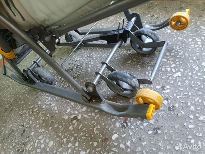 Детские санки коляска с колесами