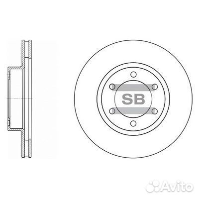 Диск тормозной передний Sangsin brake/HI-Q, SD4004