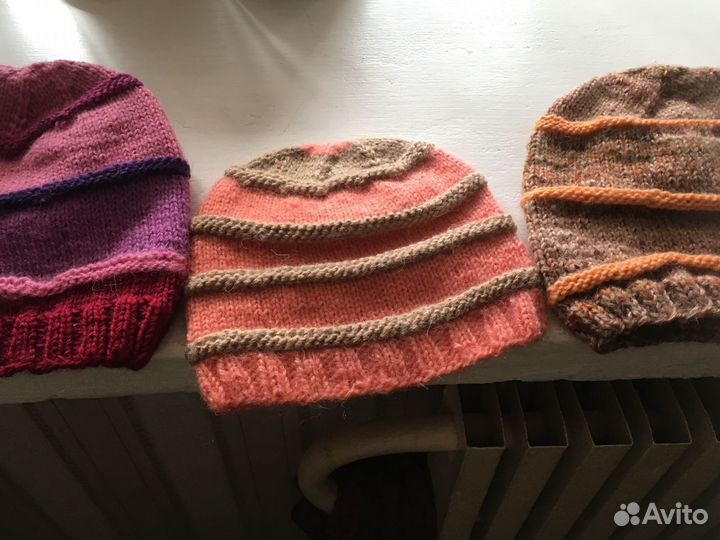 Вязаные шапки, береты. повязки