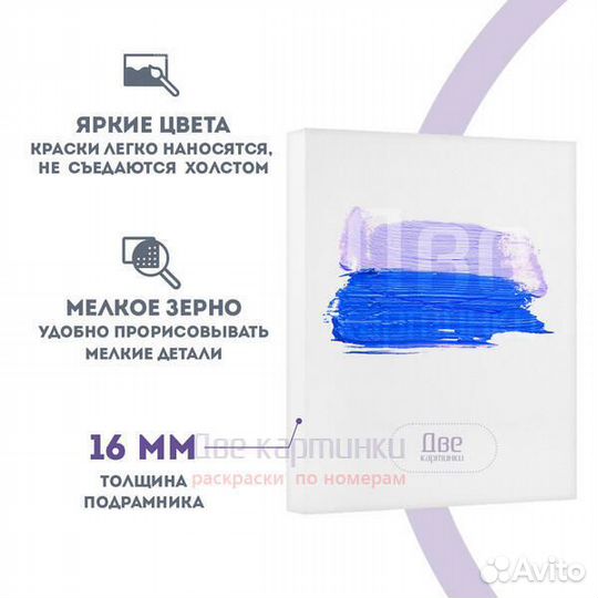 Набор 2 шт. холст Две картинки на подрамнике