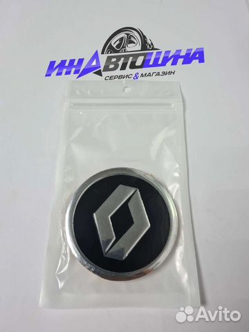 Наклейки на колпачки 60мм Renault Black