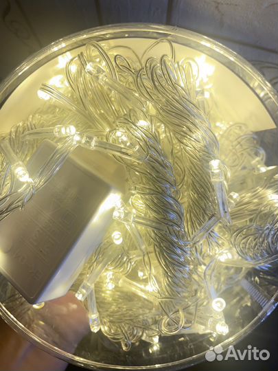 Гирлянда штора на окно 3х3