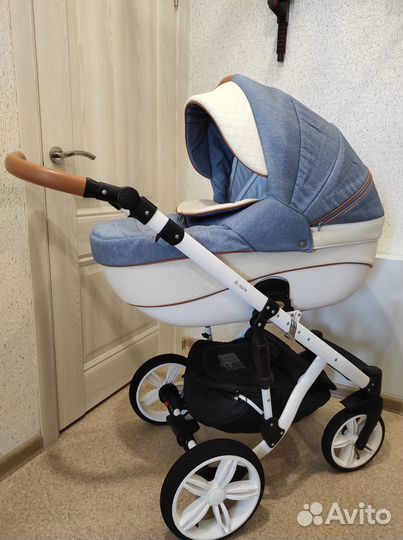 Коляска 2в1 Adamex Encore X10 Светлый джинс