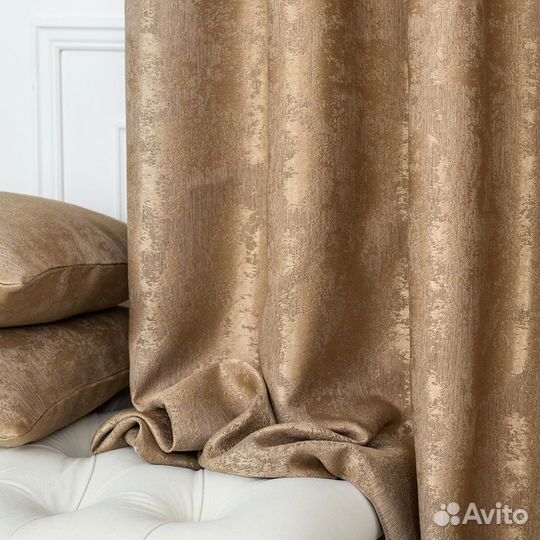 Комплект штор мрамор Зарина Бронза