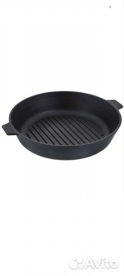 Чугунная сковорода-гриль новая 28 см