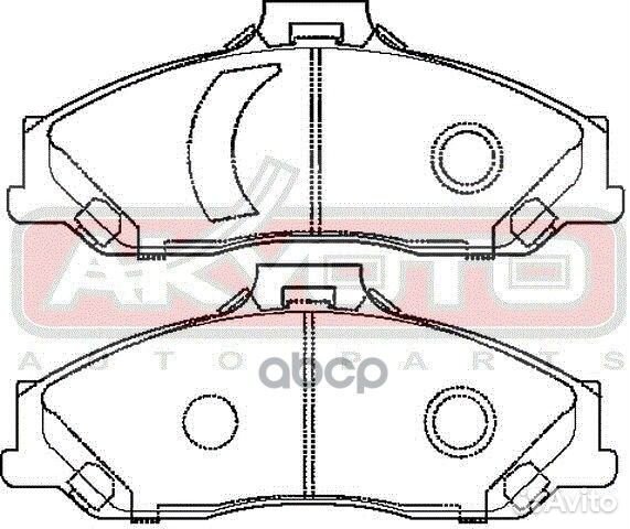 Колодки тормозные дисковые задние AKD-970AB akyoto