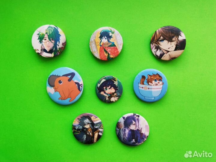 Аниме набор брелок, значок