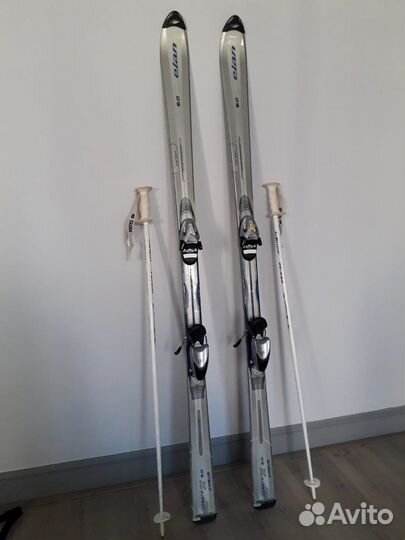 Горные лыжи elan, крепления Tirolia, палки