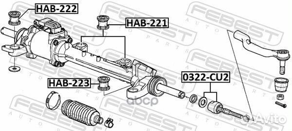 Сайлентблок рулевой рейки Febest