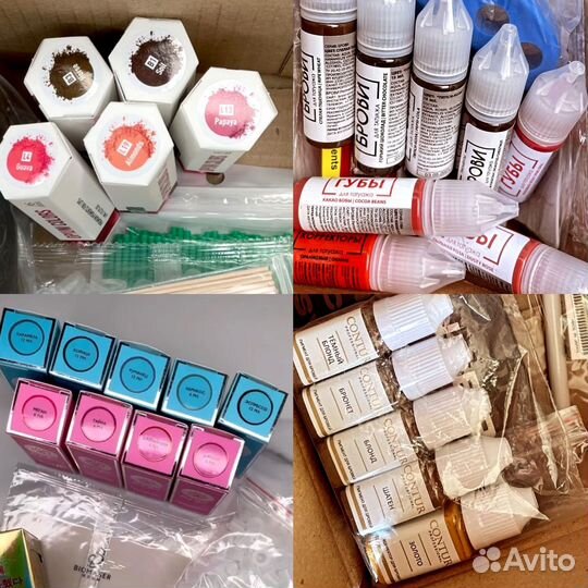 Пигменты для перманентного макияжа бровей,губ,век