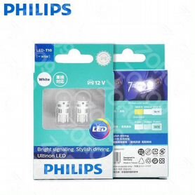 Габаритные светодиодные лампы Philips W5W T10