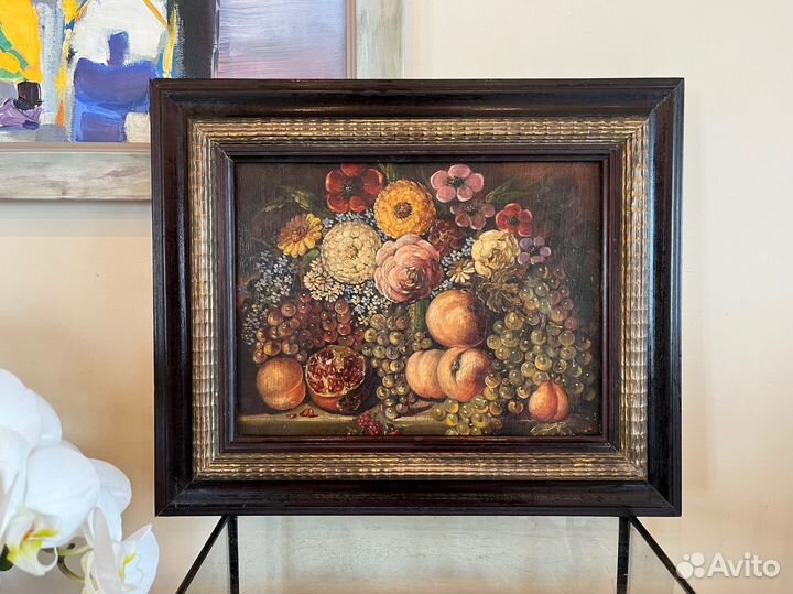 Старинная картина/живопись 51х43. Масло/дерево. Ит