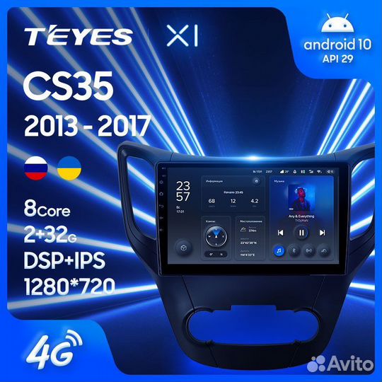 Магнитола на Сhangan CS35 Teyes X1 4G 2/32