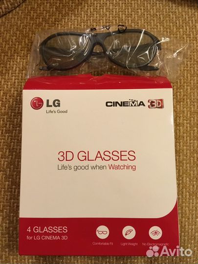3D очки LG 4 пары