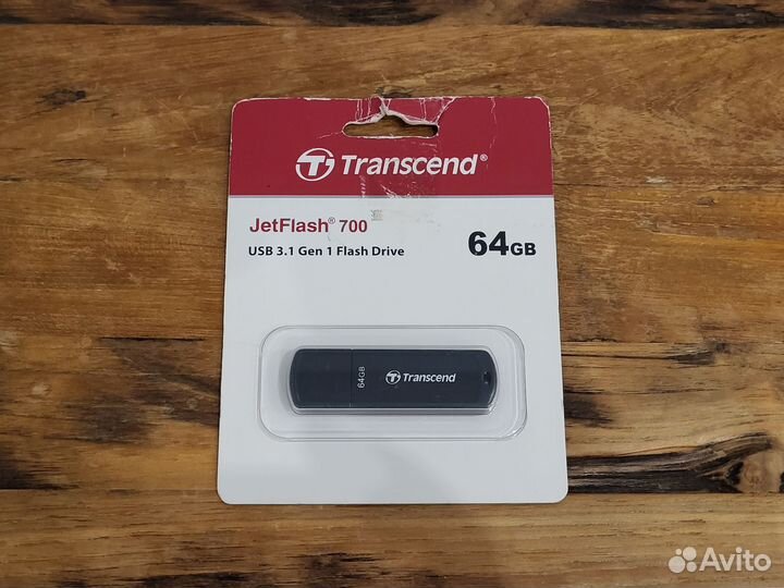 Флешка USB Transcend Jetflash 700 64гб, USB3.0