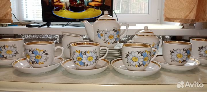 Сервис чайный фарфоровый.ссср