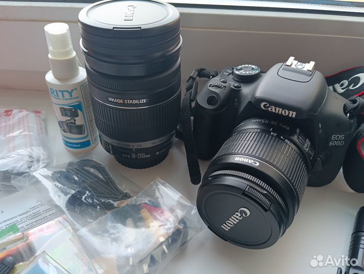 Фотоаппарат canon EOS 600D с доп. объективом