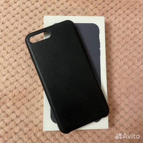 Чехол на iPhone 8plus кожанный