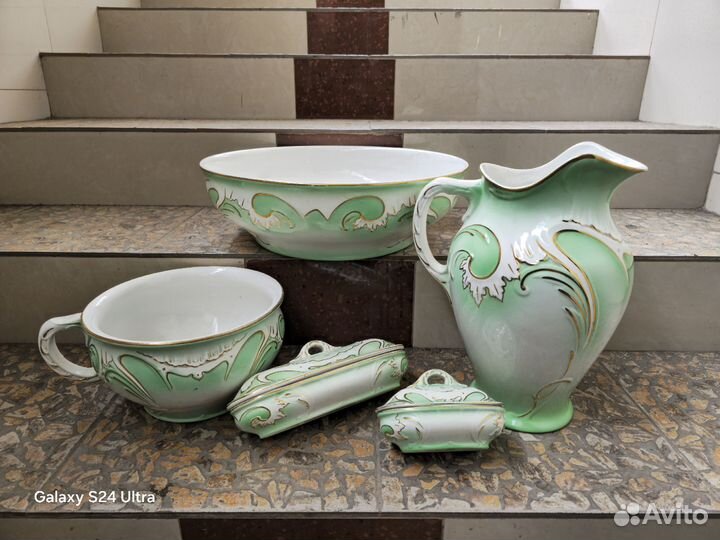 Набор Умывальник рукомойник 1930х Бельгия