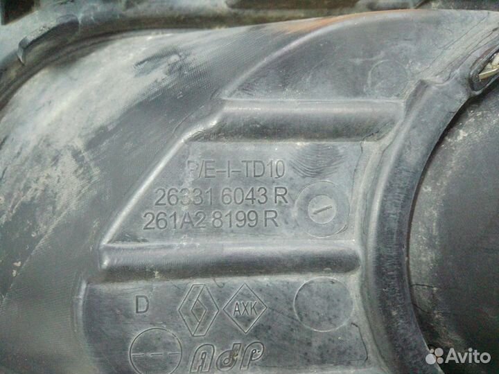 Оправа накладка птф туманки Renault logan 2 Прав