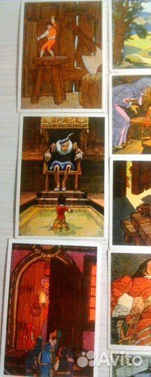 Открытки набор сказка Мальчик с Пальчик 1976г