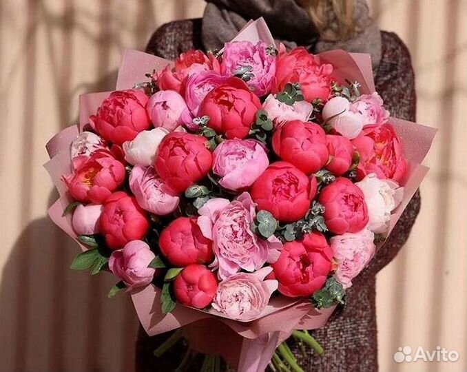Пионы Букет пионов Доставка цветов