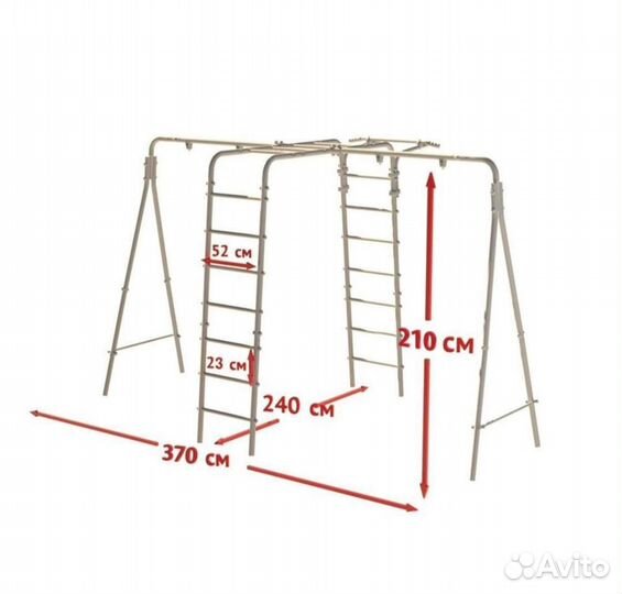 Уличная площадка с двойными качелями