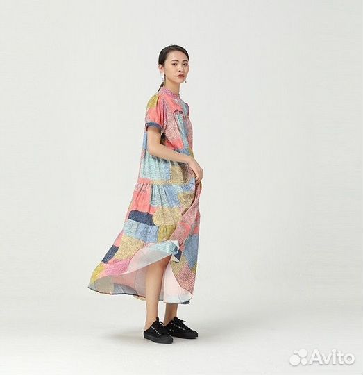 Р50-54 Бохо Шик Суперское стильное нарядное платье
