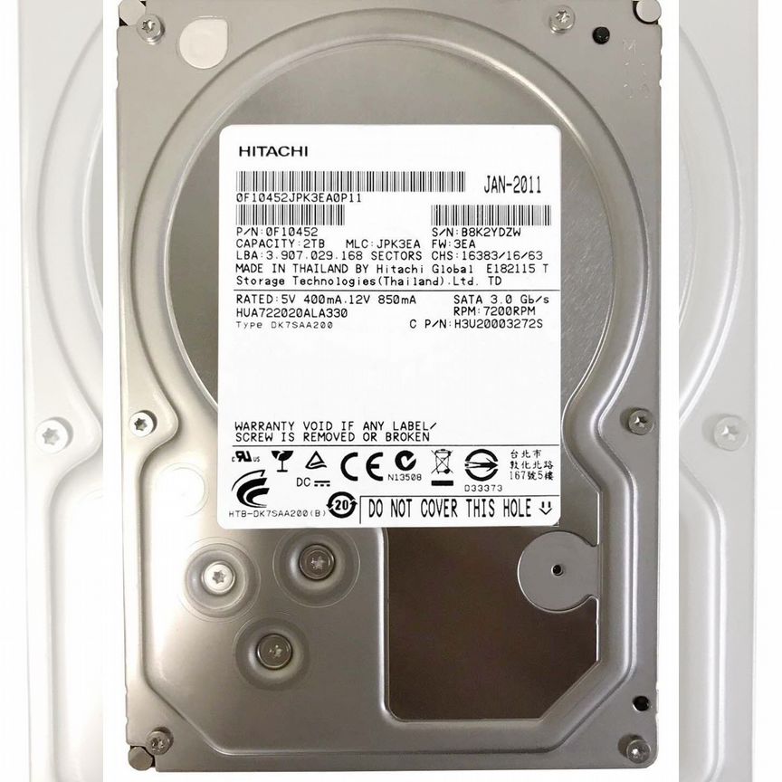 [HUA722020ALA330] Жесткий Диск Hitachi 2tb Sata3.5 Hua722020ala330