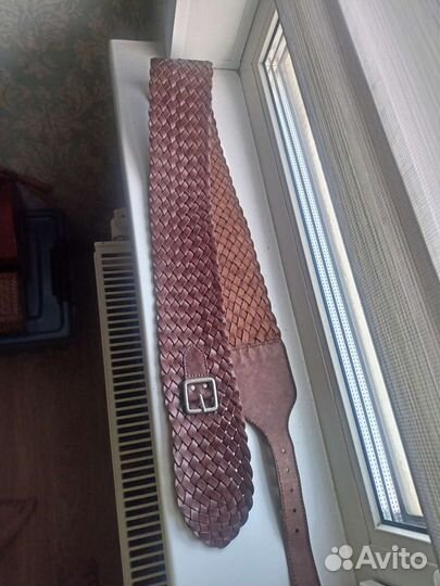 Шикарный плетёный ремень, натуральная кожа