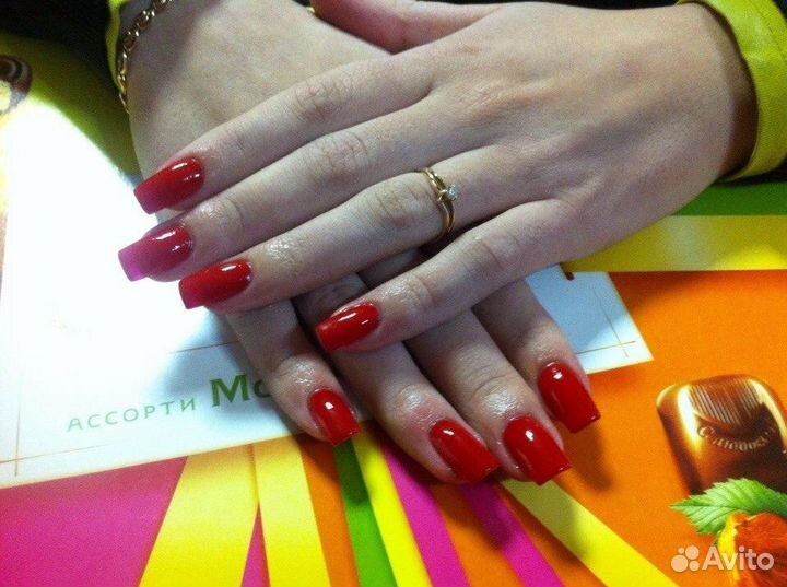 Маникюр коррекция ногтей